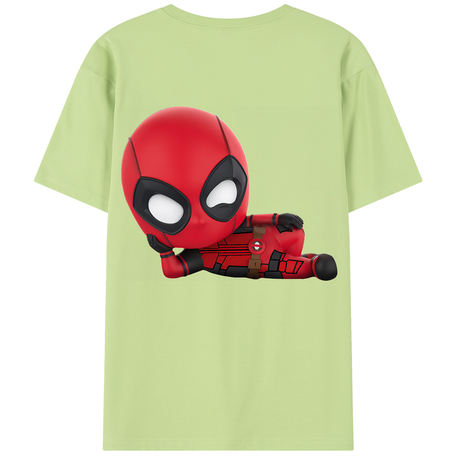 （画像用） Deadpool デッドプール 綿100％半袖Tシャツ（背面プリント）